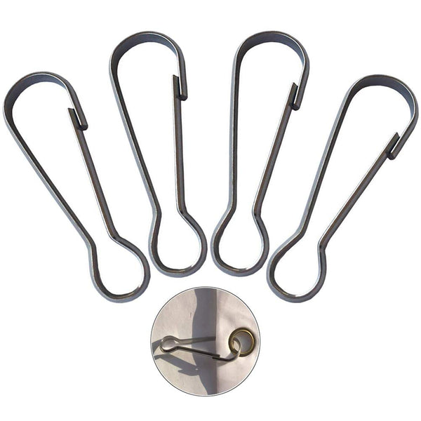 Huouo 6 Pcs 2 Inches Flag Pole Snap Clip Hooks Stainless Steel Flagpole Attachment